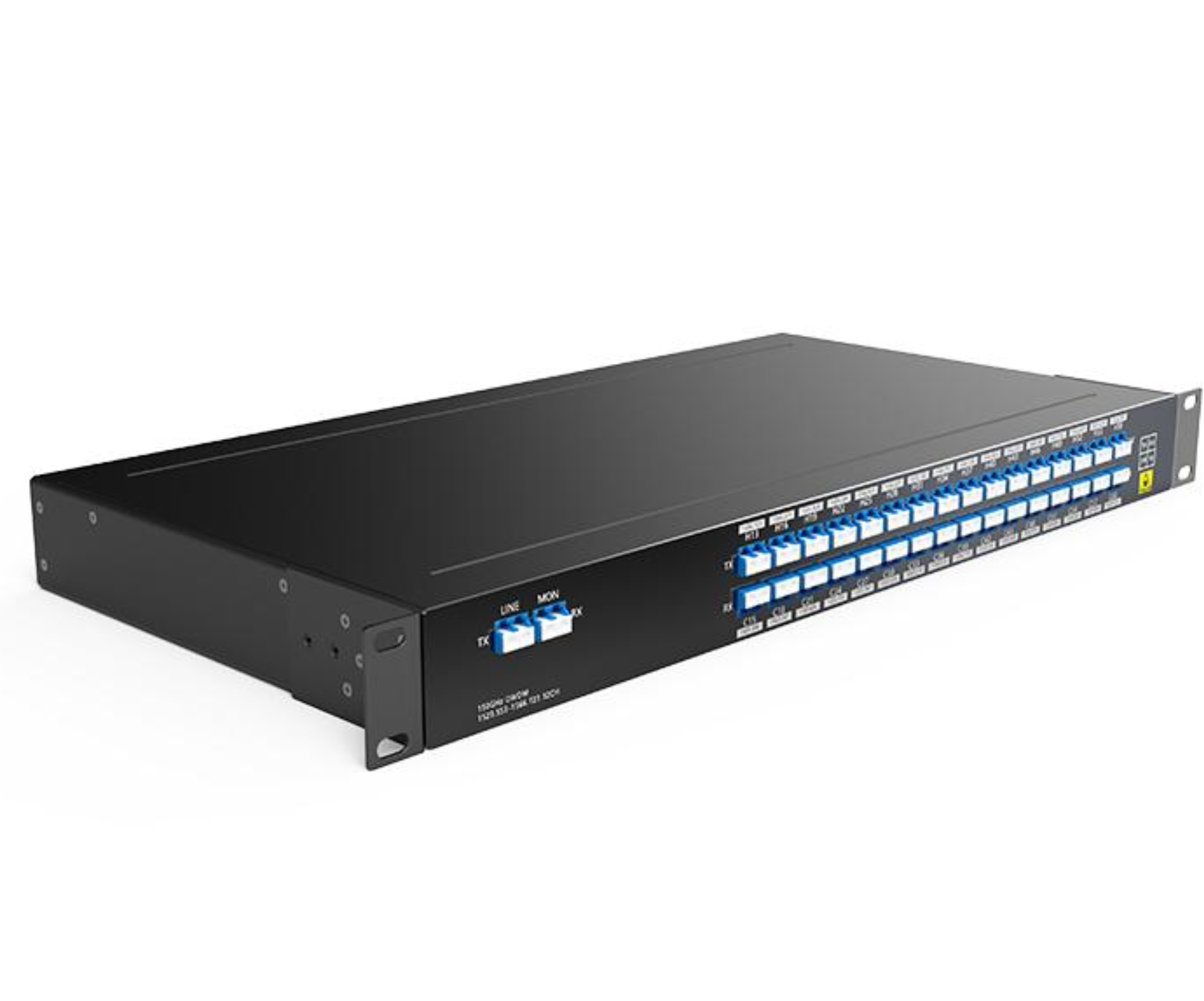 DWDM MUX AND DEMUX (Red 21-32) & (Blue 42-45/49-56)1U RACK WITH 1 LGX BOX 12CH BIDI SINGLE FIBER (SIDE A ) 125